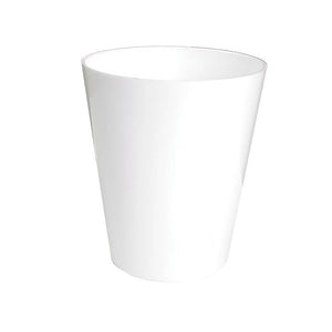 Orquidea alta dos tallos Blanco Mora con matera plastica decorativa - SABIDURIA (MP)